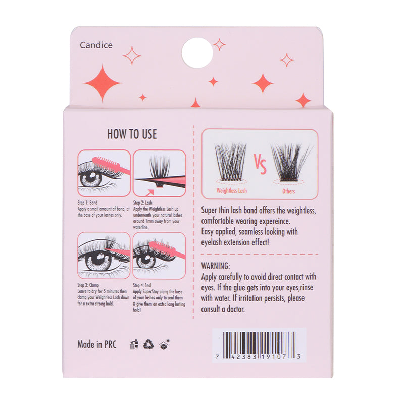 "CANDICE" EXTRA LIGHT NATURAL CLUSTERS