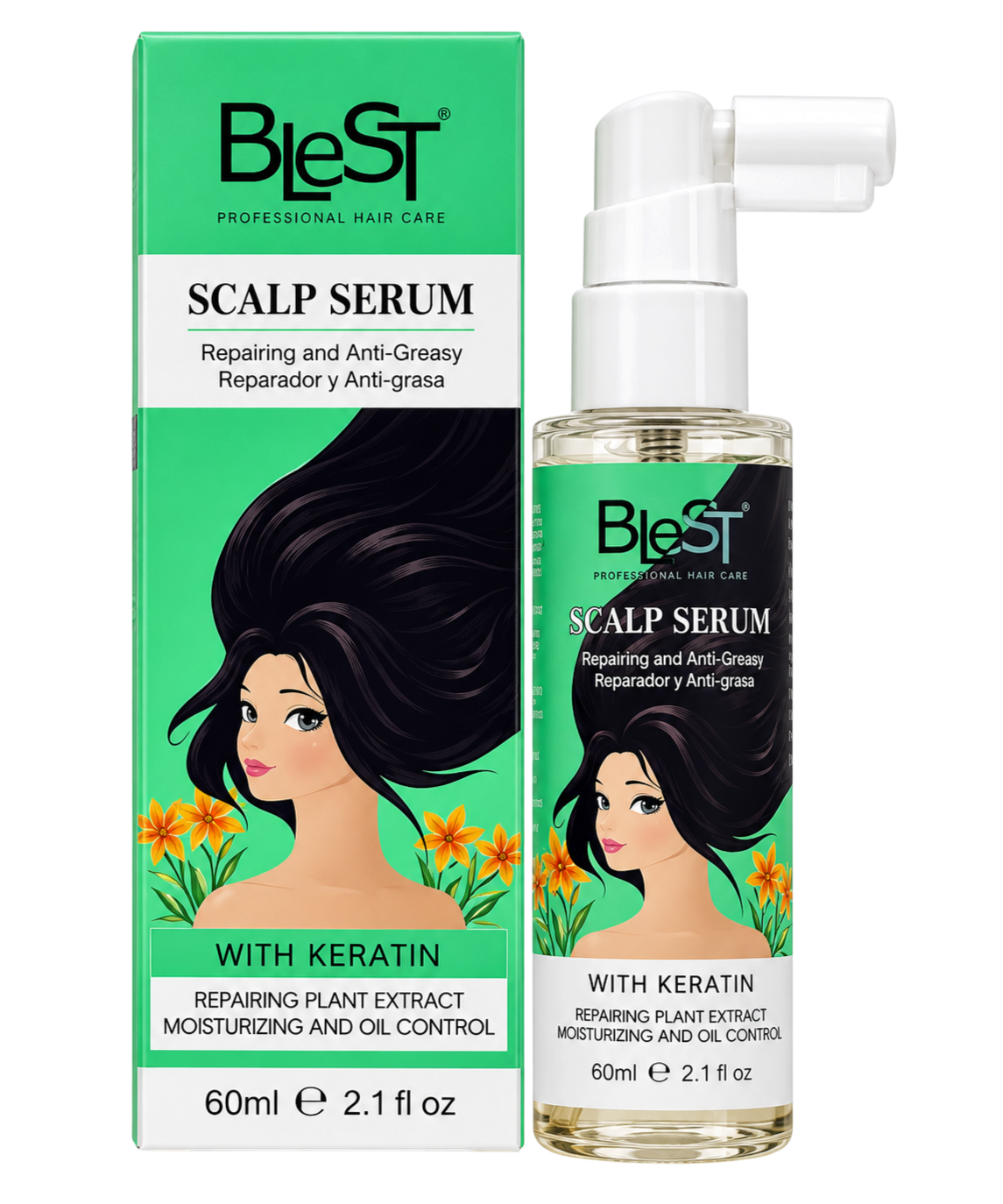 BLEST Keratin Scalp Serum – Oil Control & Scalp Care, 60 ml