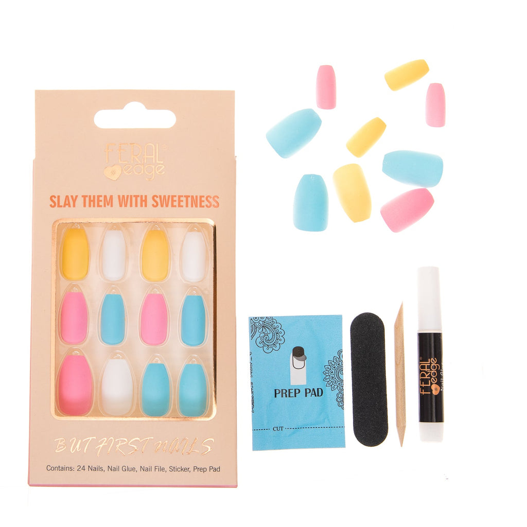 SWEET PASTELS MID LENGHT NAIL SET