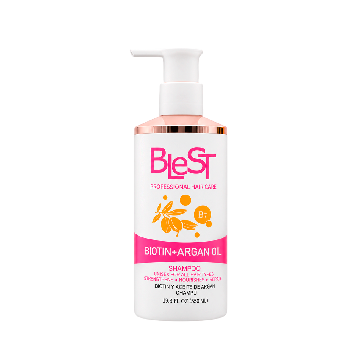 BLEST Biotin & Argan Oil Shampoo – Nourishing Hair Cleanse, 500 ml