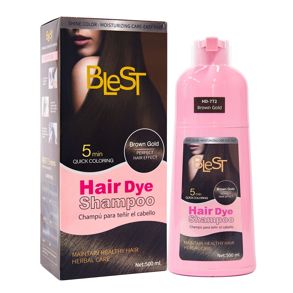 BROWN GOLD COLOR HAIR DYE SHAMPOO