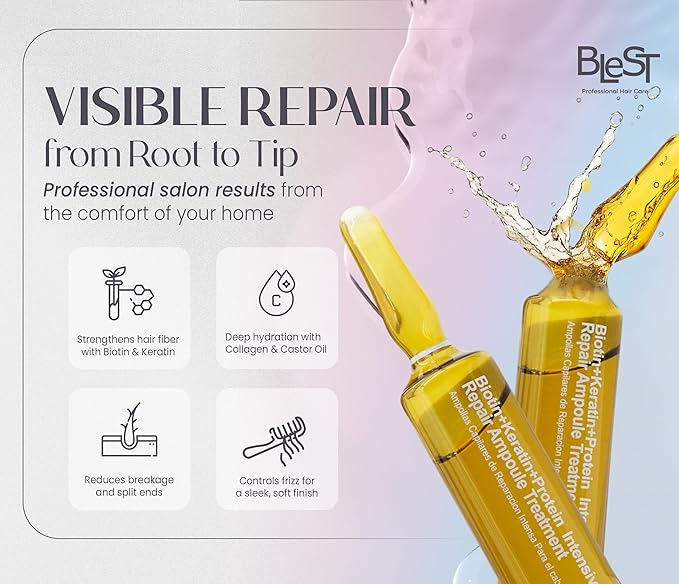BLEST BIOTIN+KERATIN+PROTEIN INTENSE REPAIR AMPOULS