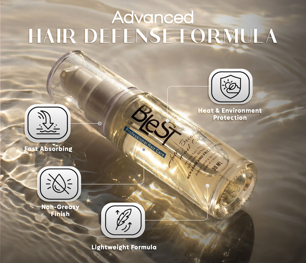 BLEST Anti-Breakage Hair Oil – Split End & Frizz Care, 30 ml