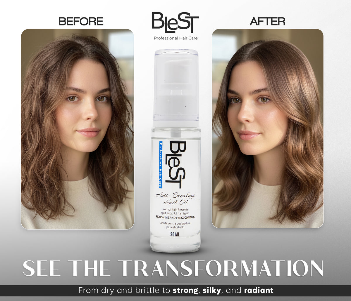 BLEST Anti-Breakage Hair Oil – Split End & Frizz Care, 30 ml
