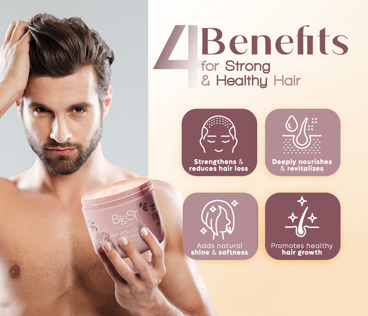BLEST Arabica Coffee Hair Mask – Conditioning Treatment