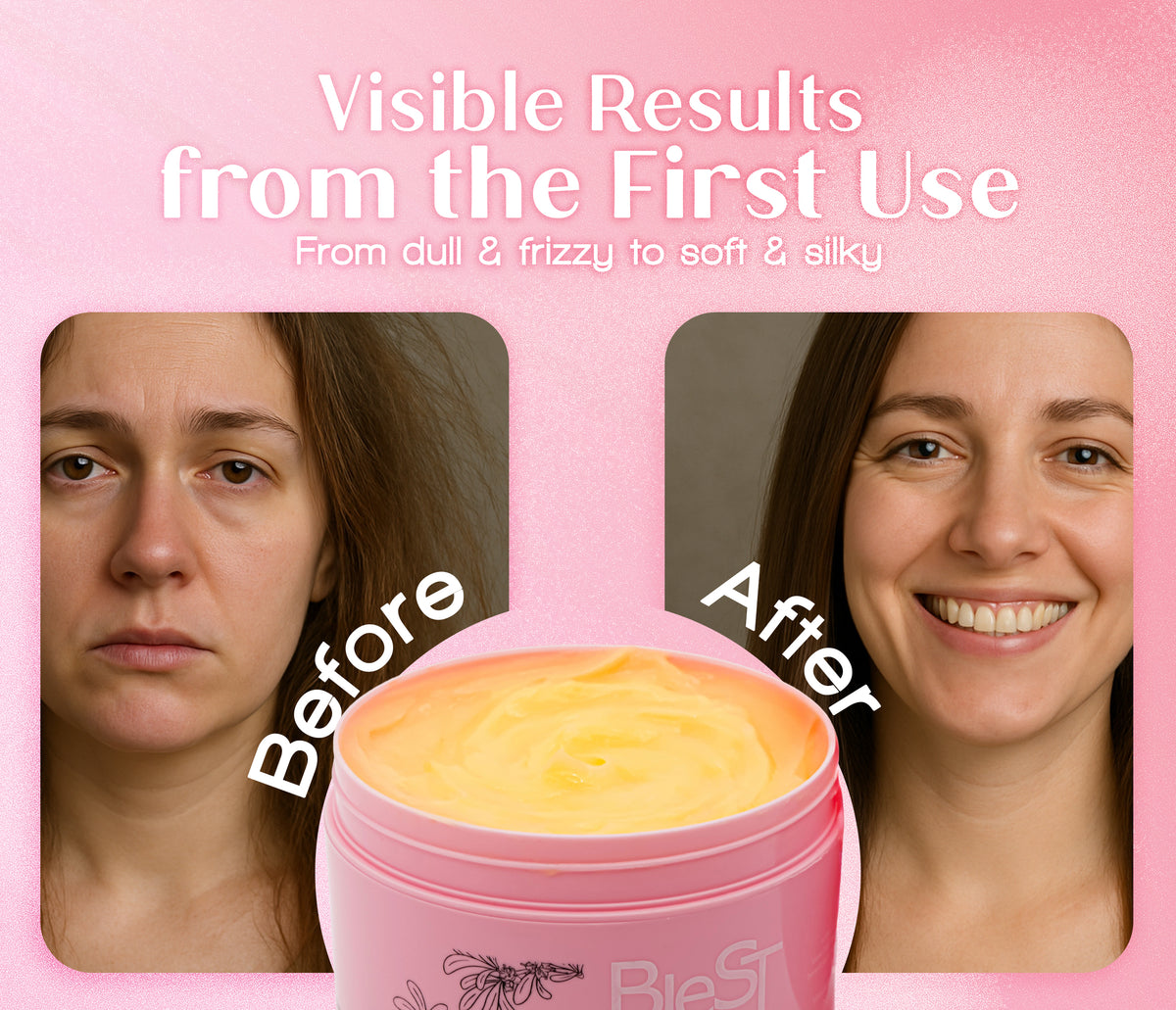 BLEST Argan Oil & Biotin Hair Mask – Deep Conditioning