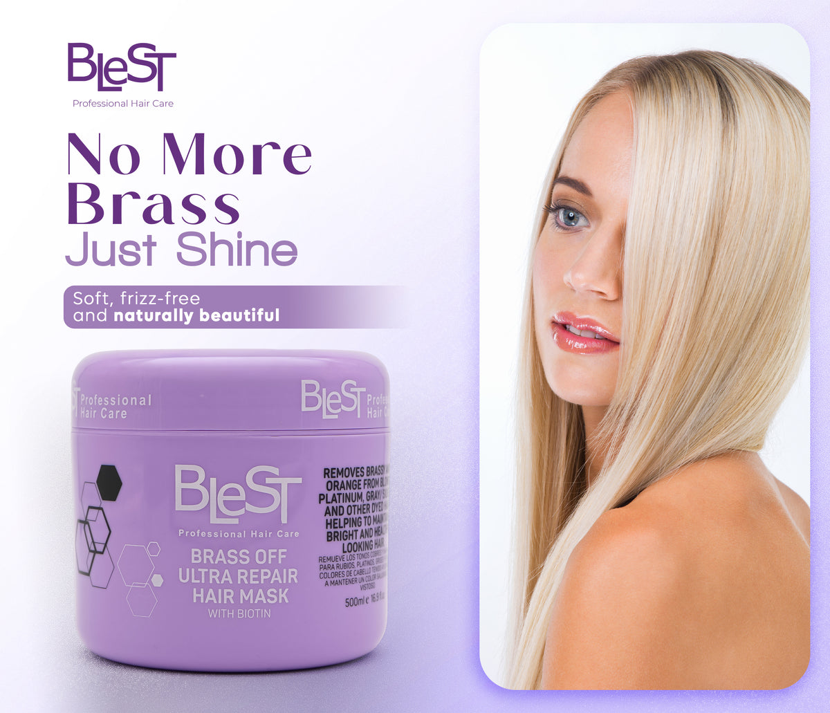 BLEST Brass Off Ultra Repair Hair Mask – Brassiness Neutralizing