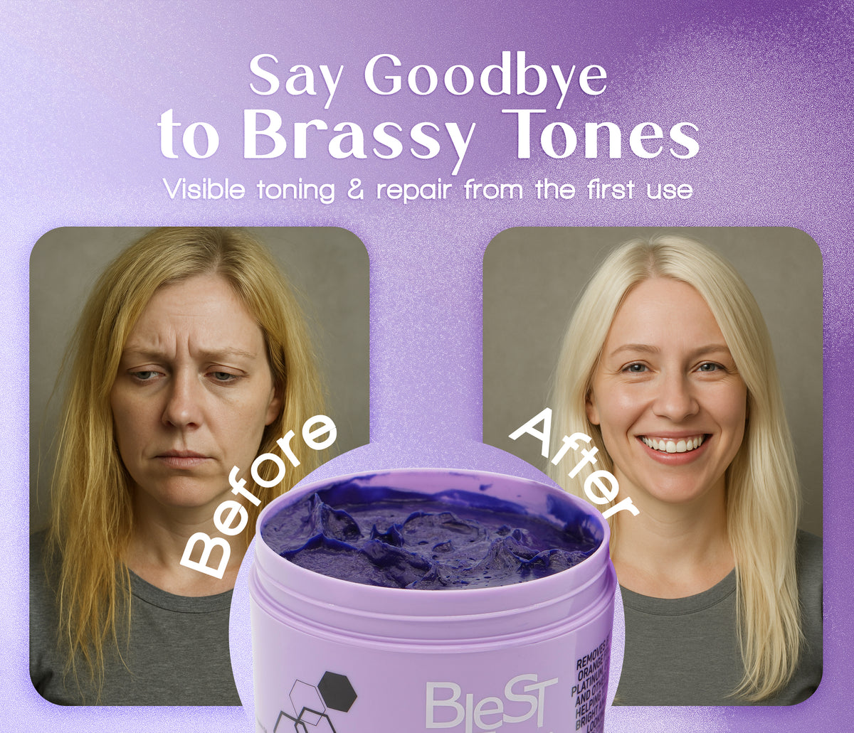 BLEST Brass Off Ultra Repair Hair Mask – Brassiness Neutralizing