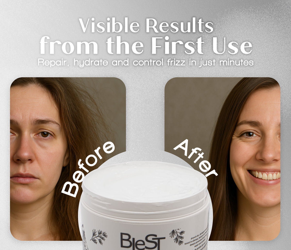 BLEST Coconut & Marula Oil Hair Mask – Deep Conditioning, 500 ml