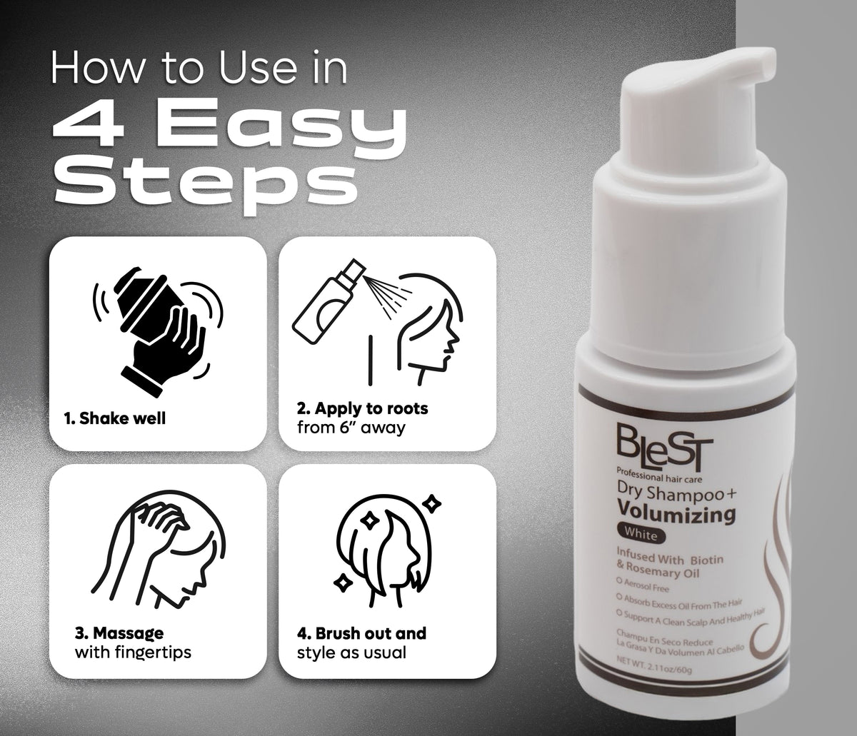 BLEST Dry Shampoo – Oil Absorption & Root Volume