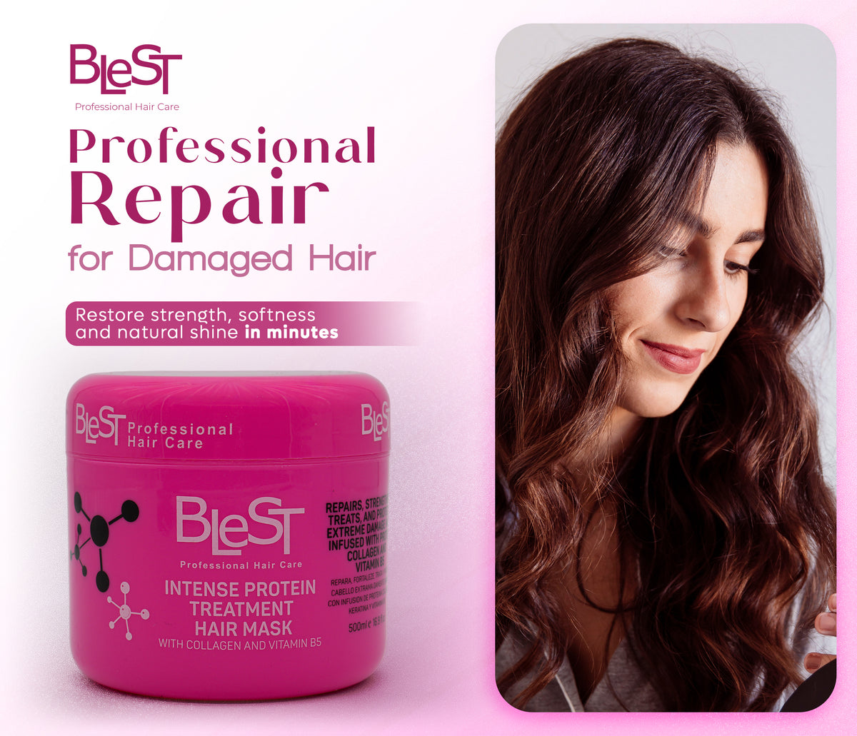 BLEST Intense Protein Treatment Hair Mask – Damaged Hair Repair