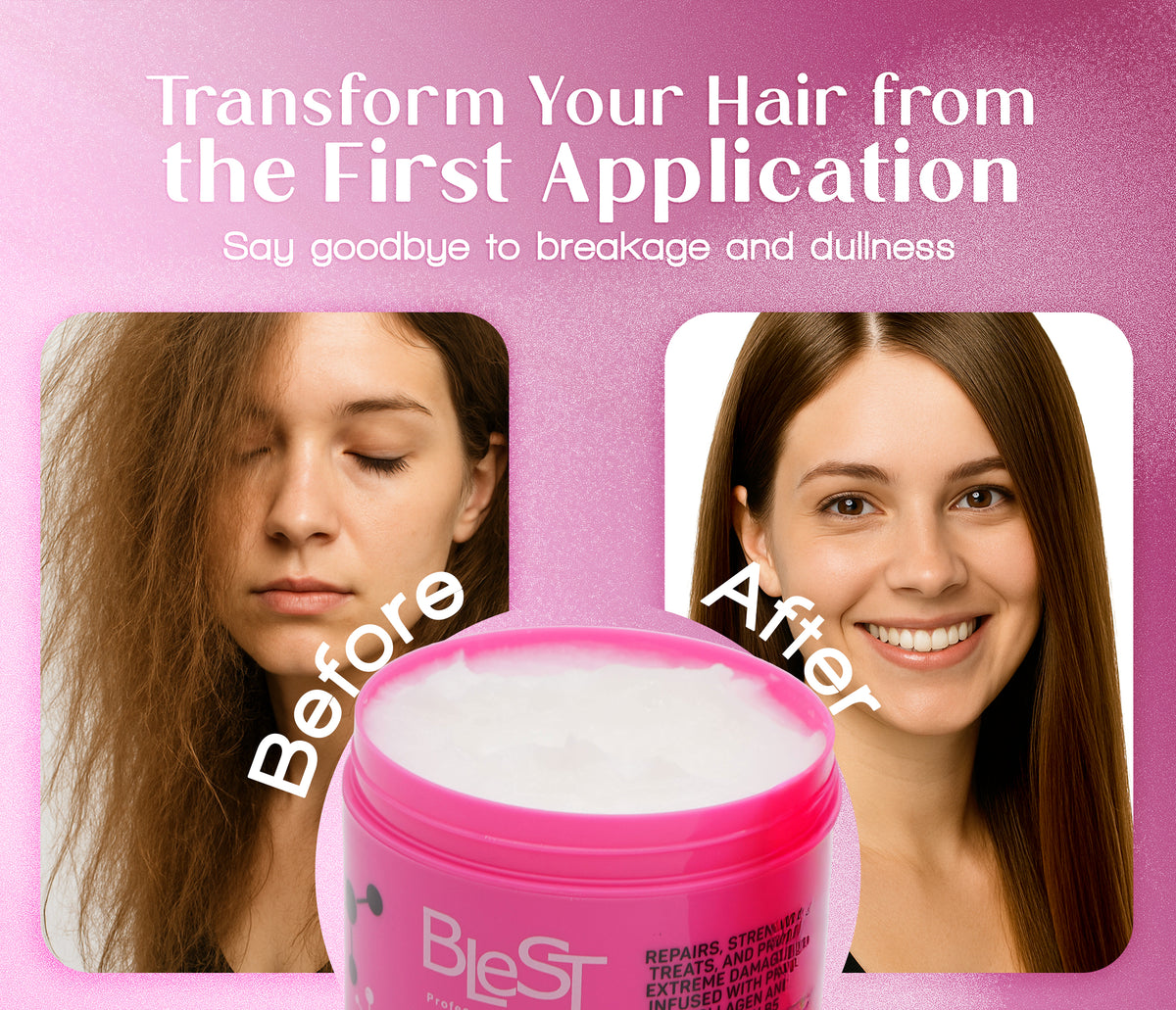 BLEST Intense Protein Treatment Hair Mask – Damaged Hair Repair