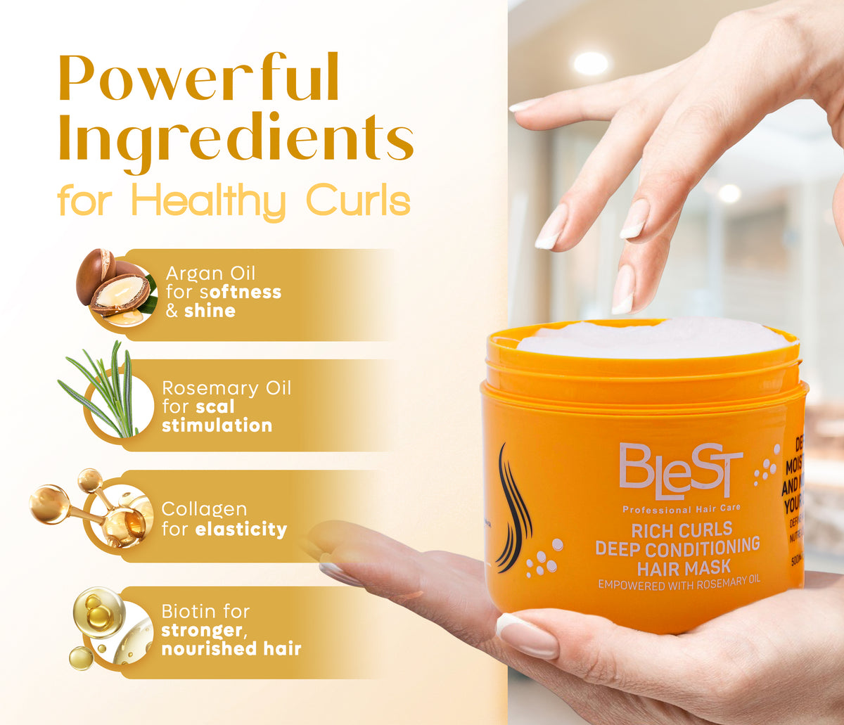BLEST Rich Curls Deep Conditioning Hair Mask – Curl Moisturizing