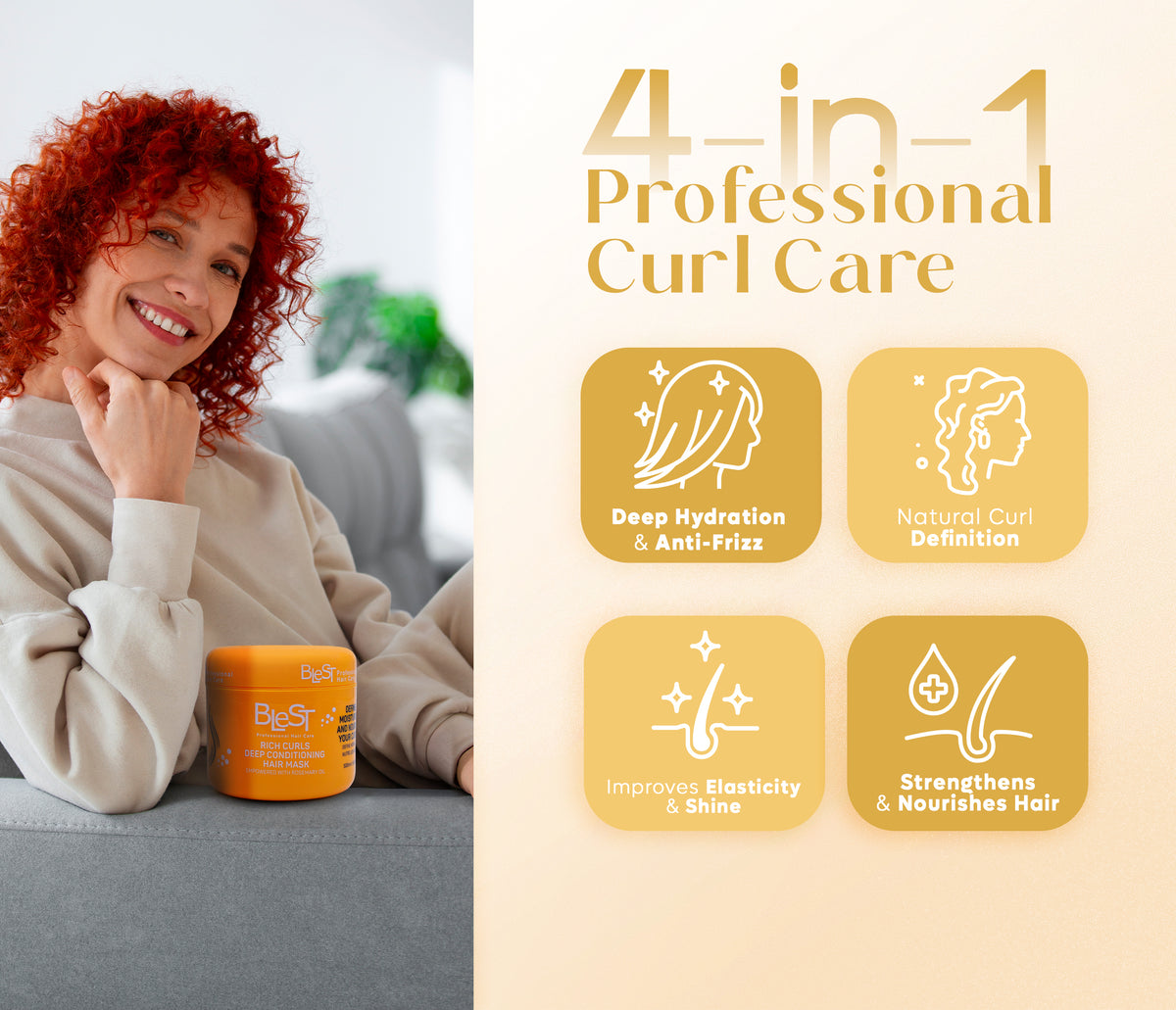BLEST Rich Curls Deep Conditioning Hair Mask – Curl Moisturizing