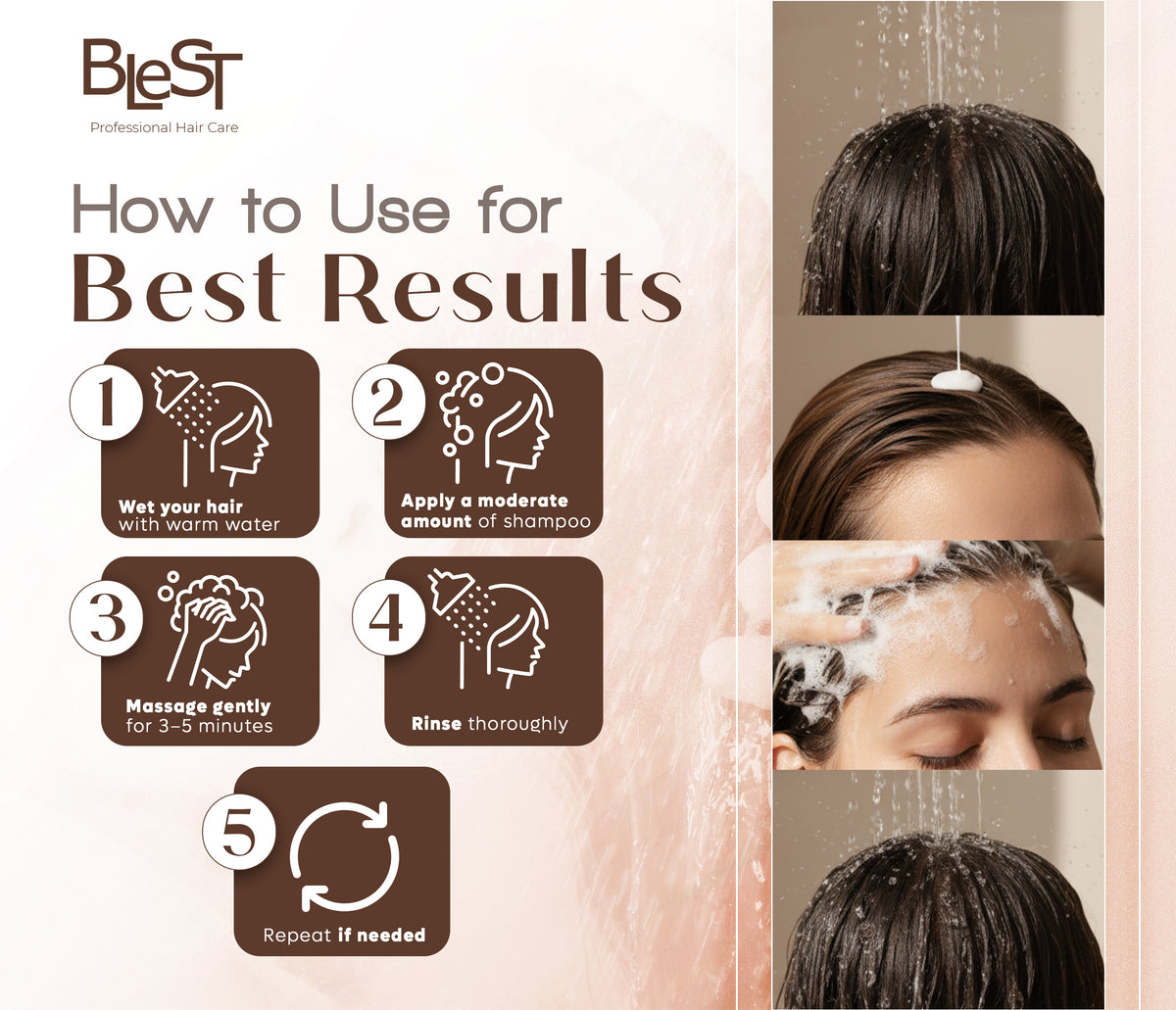 BLEST Coffee Streightening Shampoo – Smoothing Hair Care