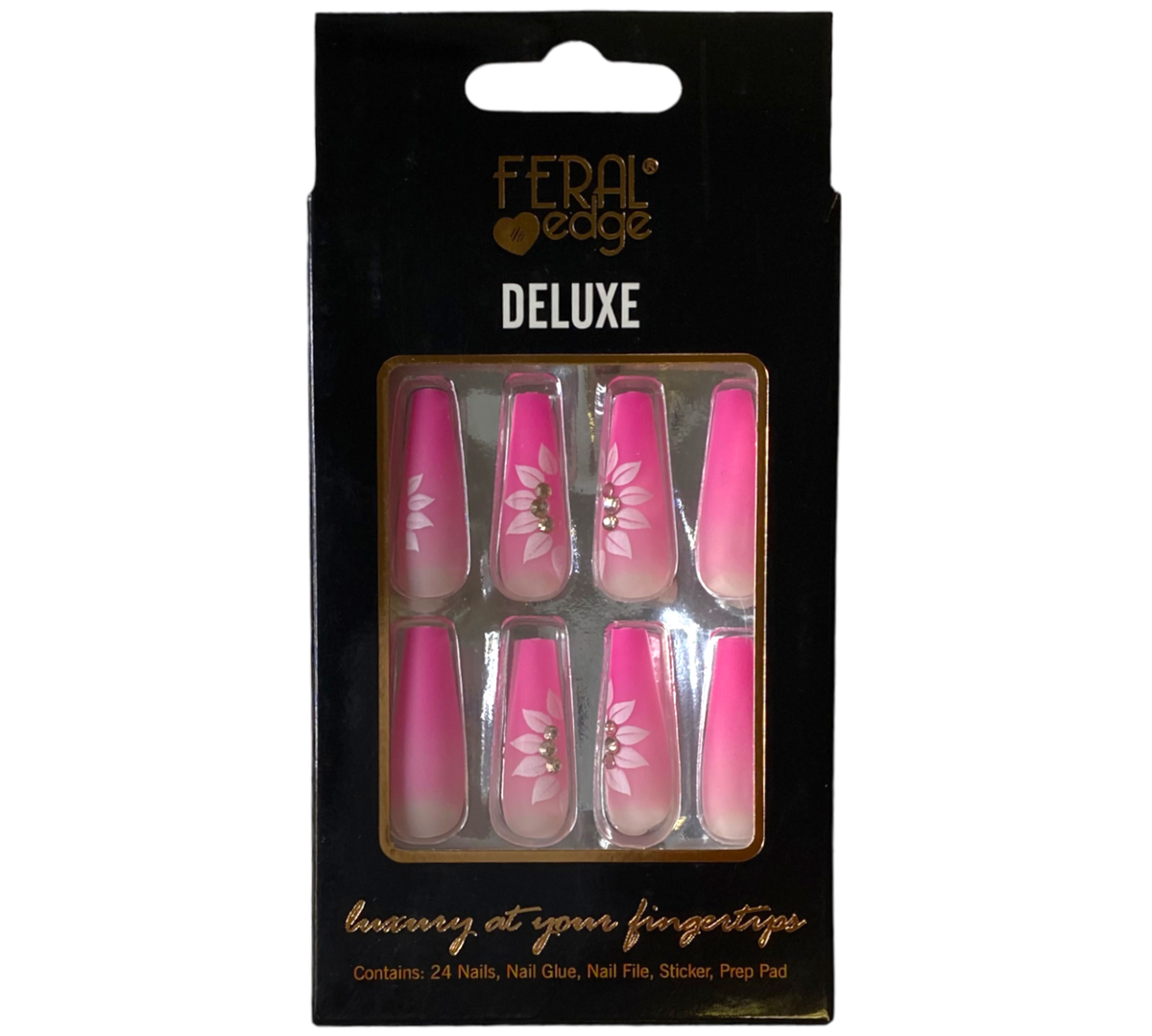 DELUXE HOT PINK OMBRE FLOWER COFFIN SET