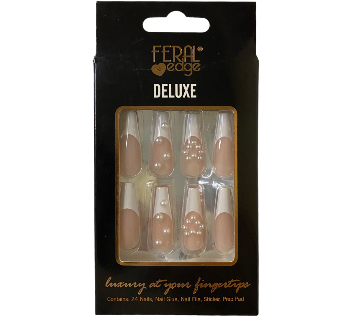 DELUXE PEARL FRENCH COFFIN NAIL SET