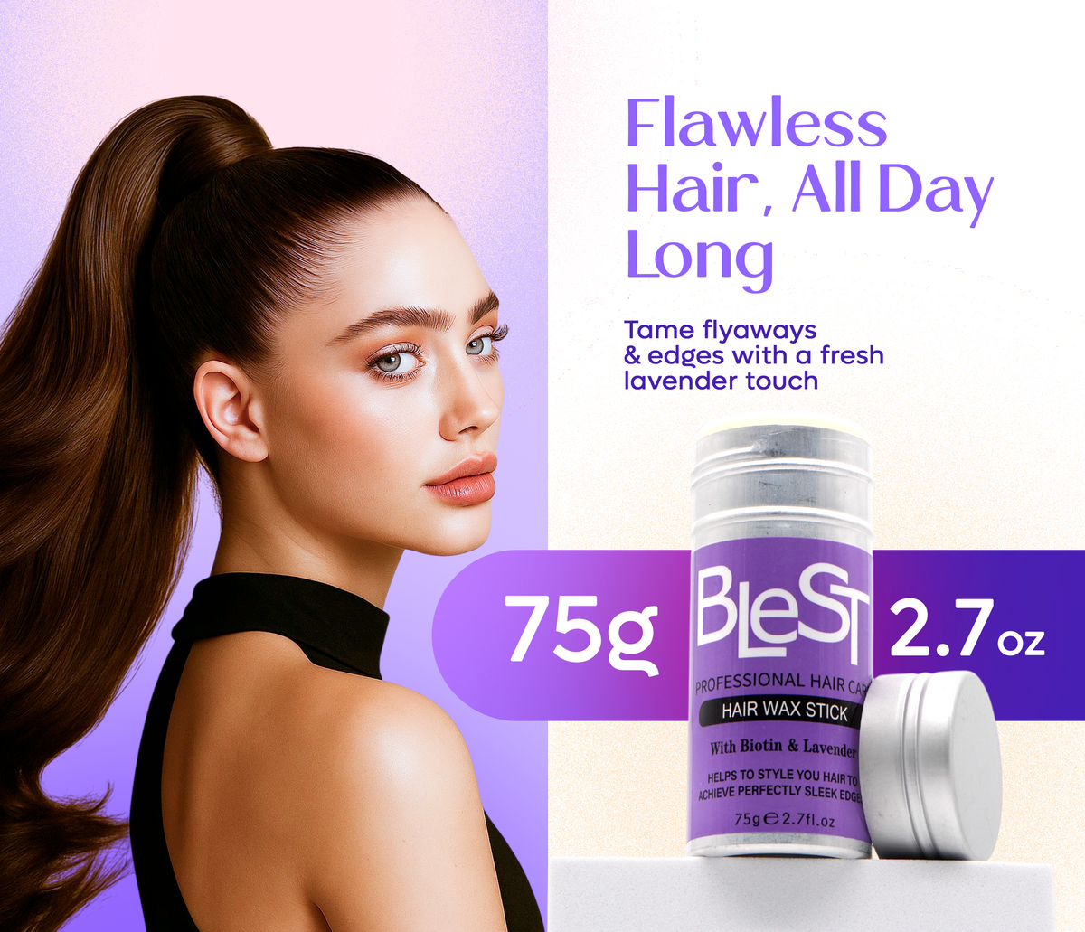 BLEST Biotin & Lavender Hair Wax Stick – Flyaway Control
