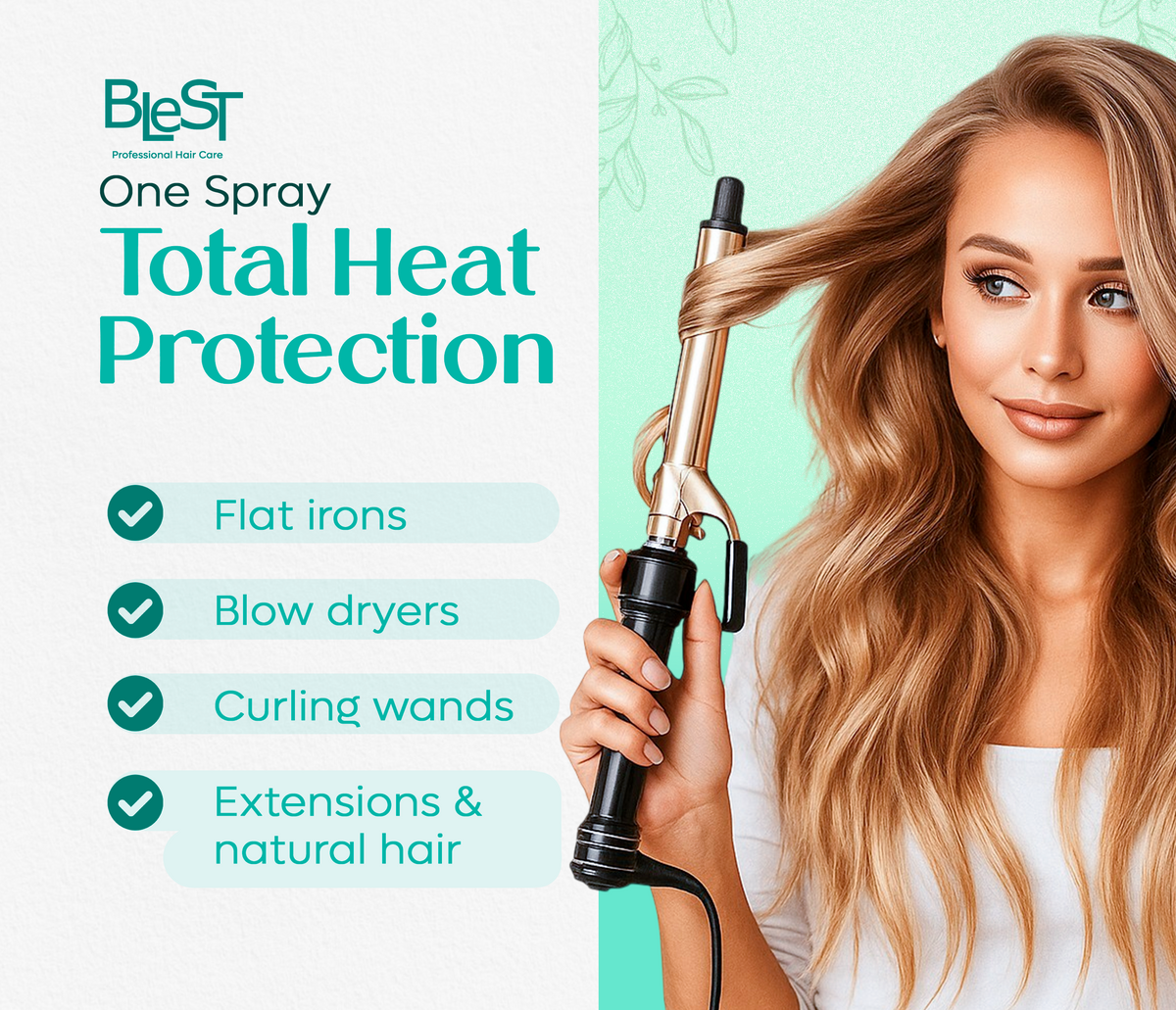 BLEST Marula Oil Thermal Protection Spray – Heat Defense, 150 ml