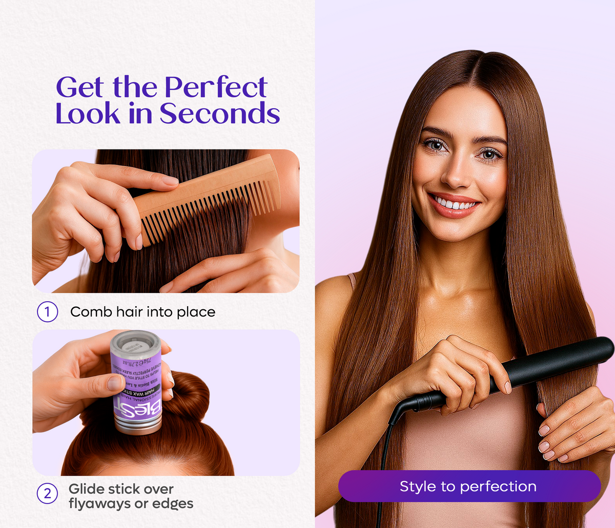 BLEST Biotin & Lavender Hair Wax Stick – Flyaway Control