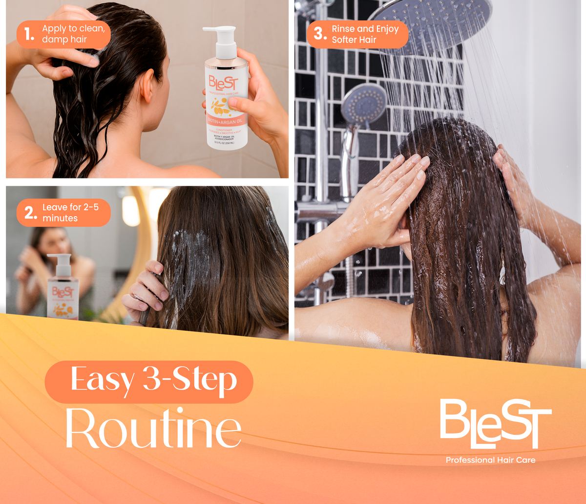 BLEST Biotin & Argan Oil Conditioner – Moisturizing Hair Care, 500 ml