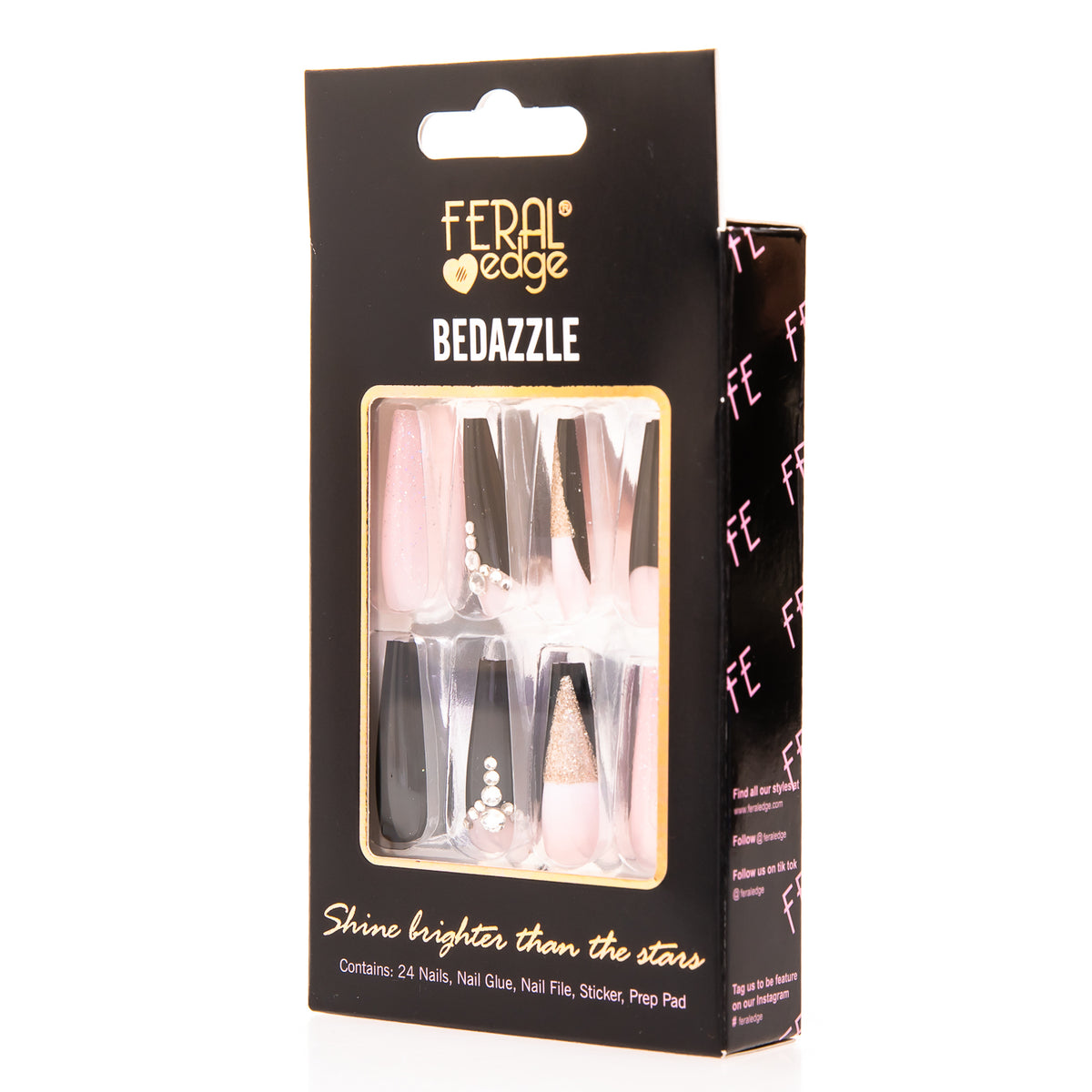 BEDAZZLE GOLD AND BLACK COFFIN