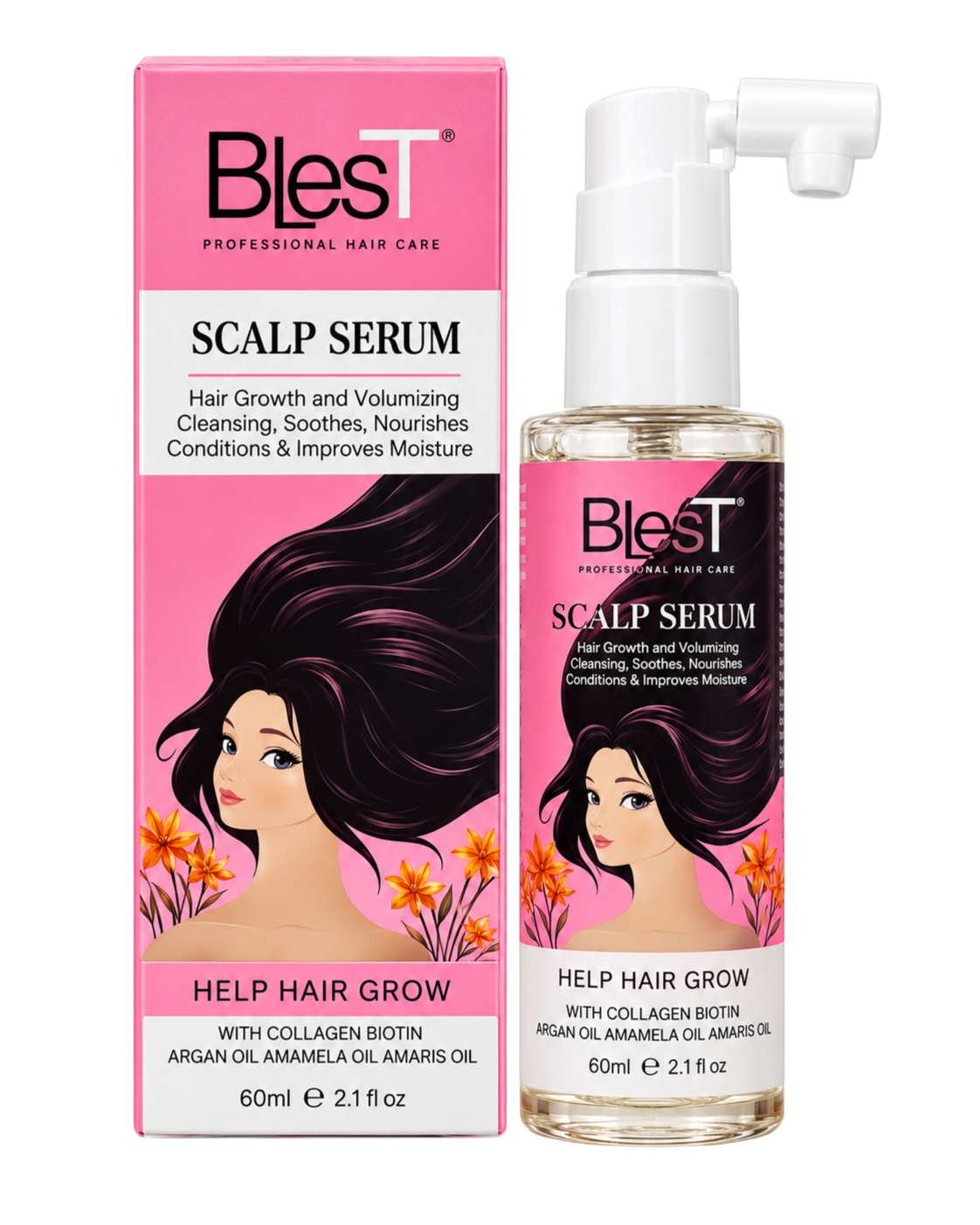 BLEST Growth & Volumizing Scalp Serum – Fuller-Looking Hair, 60 ml