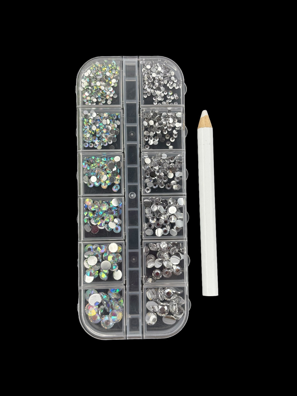 CHROME AND SILVER RHINESTONES