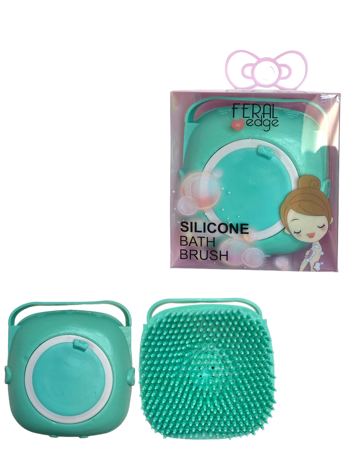 SILICONE BATH BRUSH GREEN