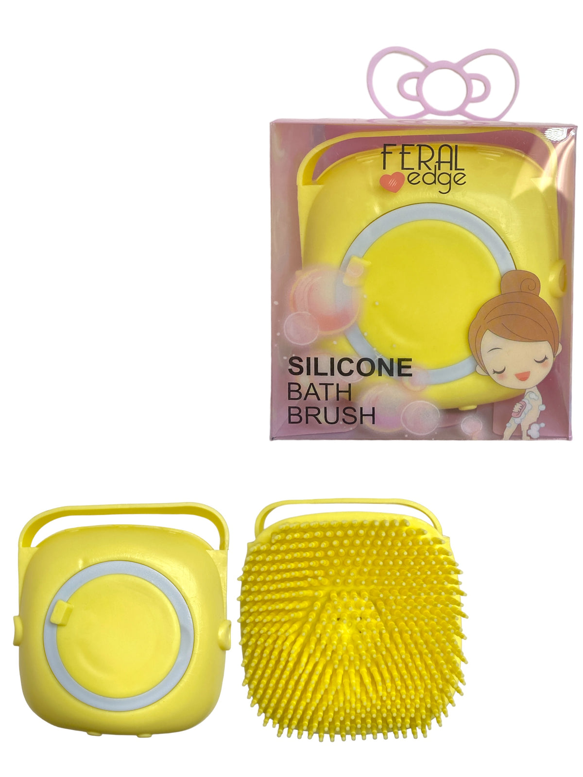 SILICONE BATH BRUSH YELLOW