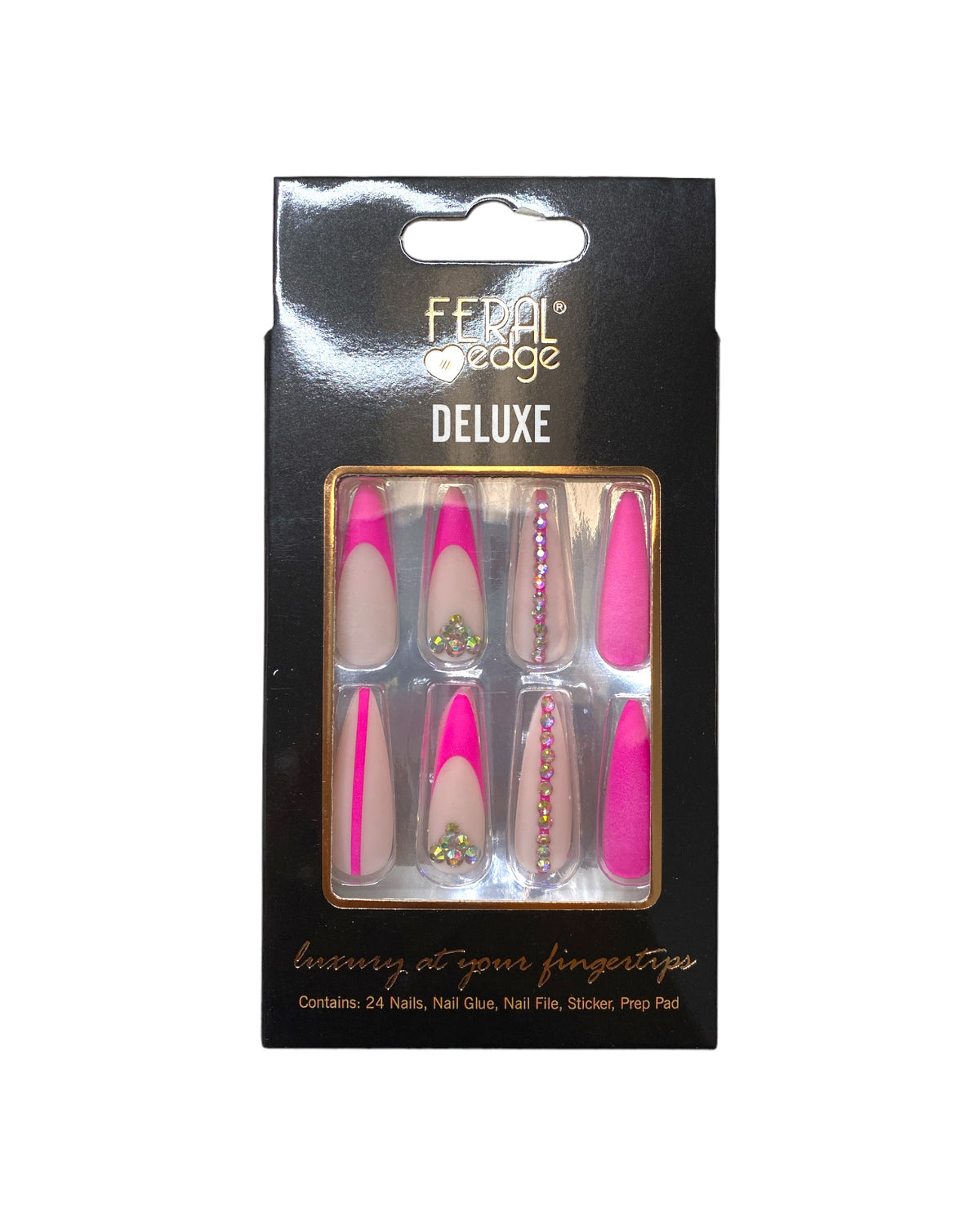 DELUXE PINK FRDAY NIGHT PRESS ON NAILS