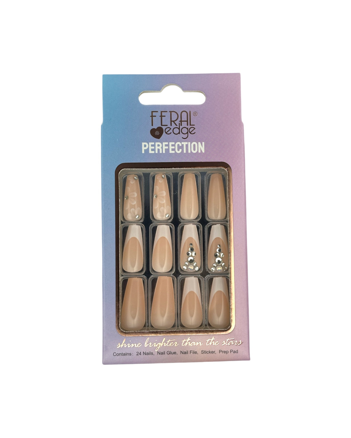PERFECT CLASSY FRENCH TIP PRESS ON NAIL SET