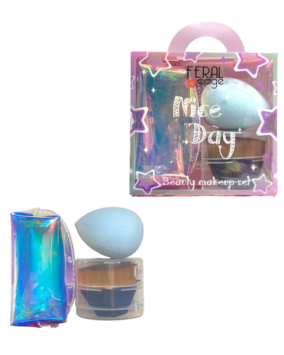 3PC MAKE UP TOOL SET BLUE