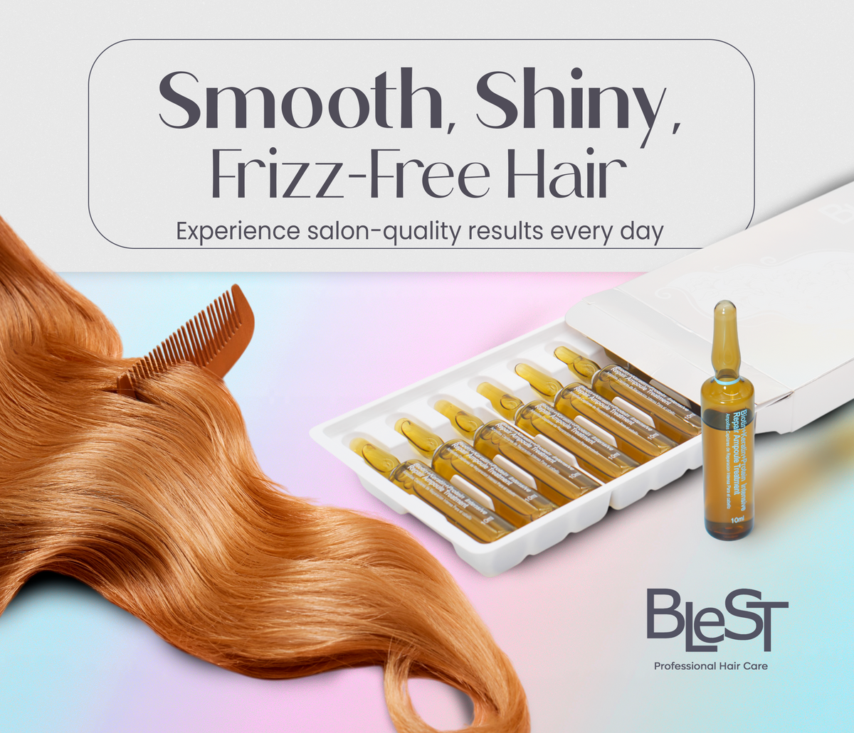 BLEST Biotin Keratin Protein Repair Ampoules – Intensive Hair Repair
