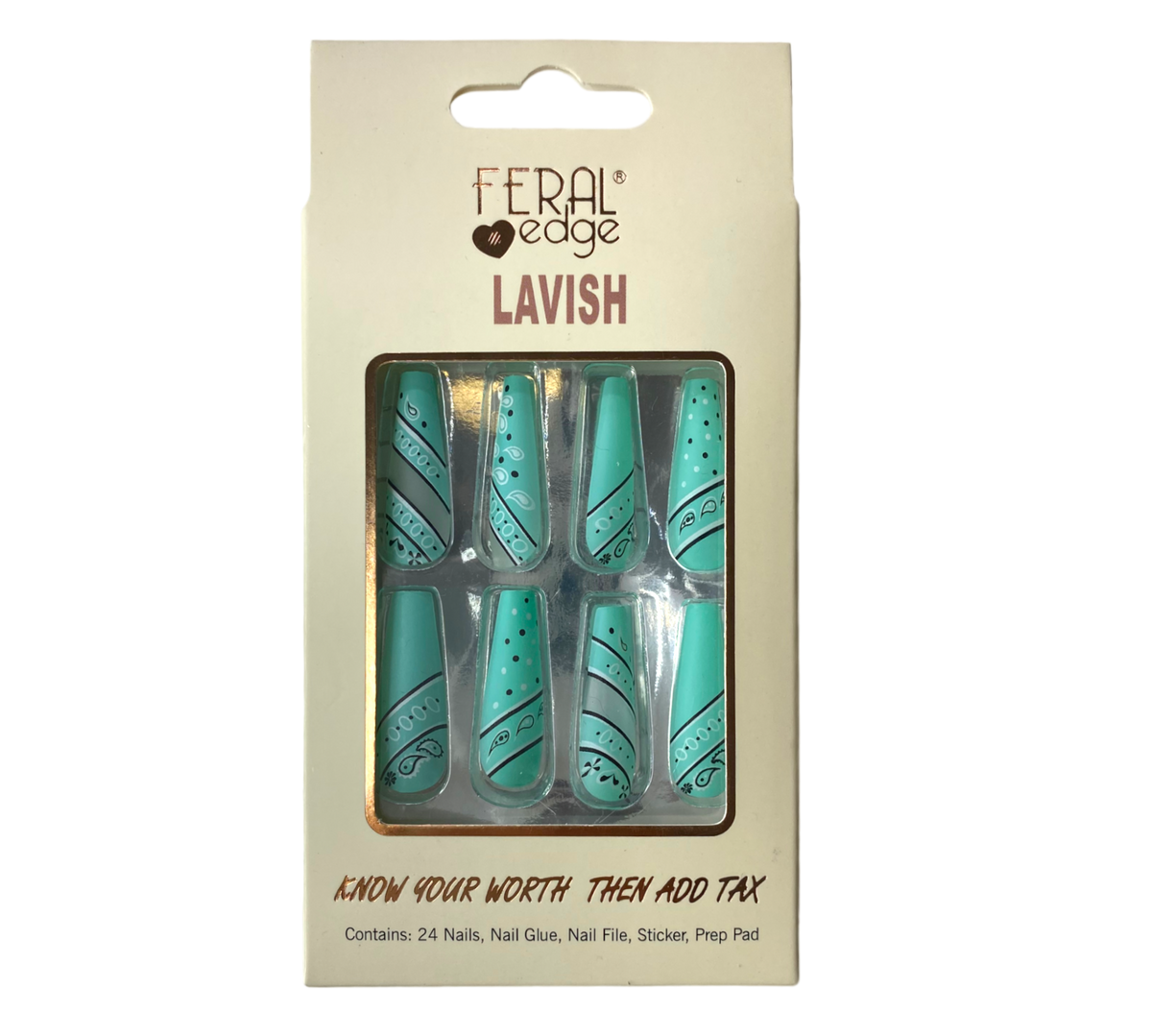 Aqua Blue Matte Bandana Coffin Nails