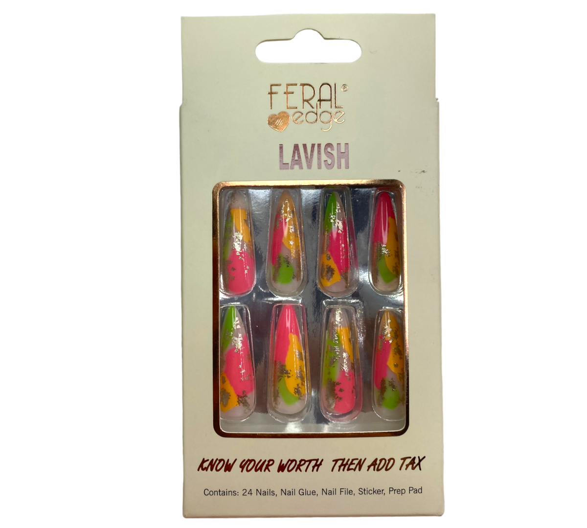 Multi Color Stiletto Nails