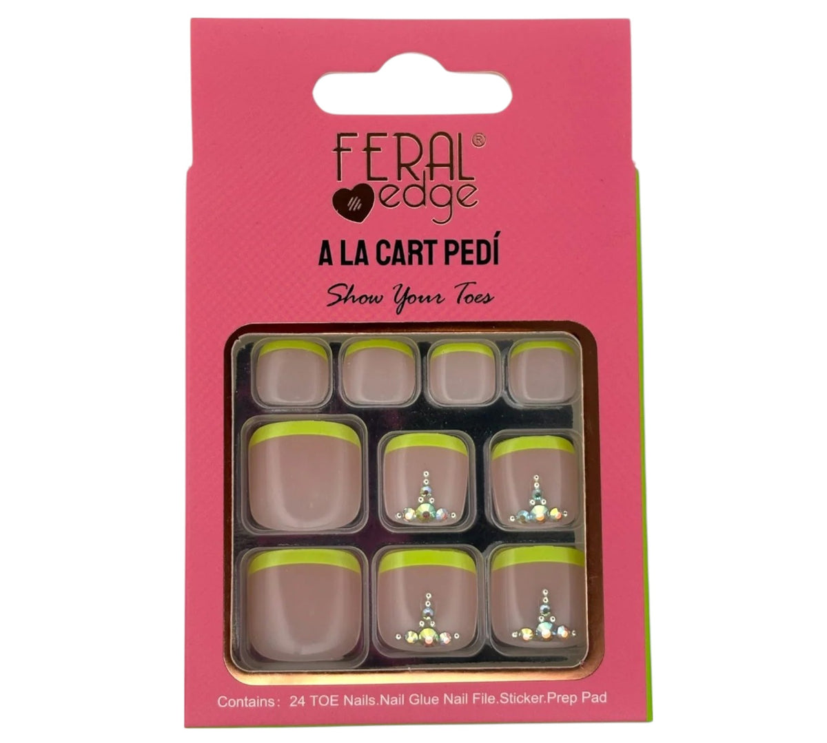A LA CART PEDI FRENCH NEON GREEN
