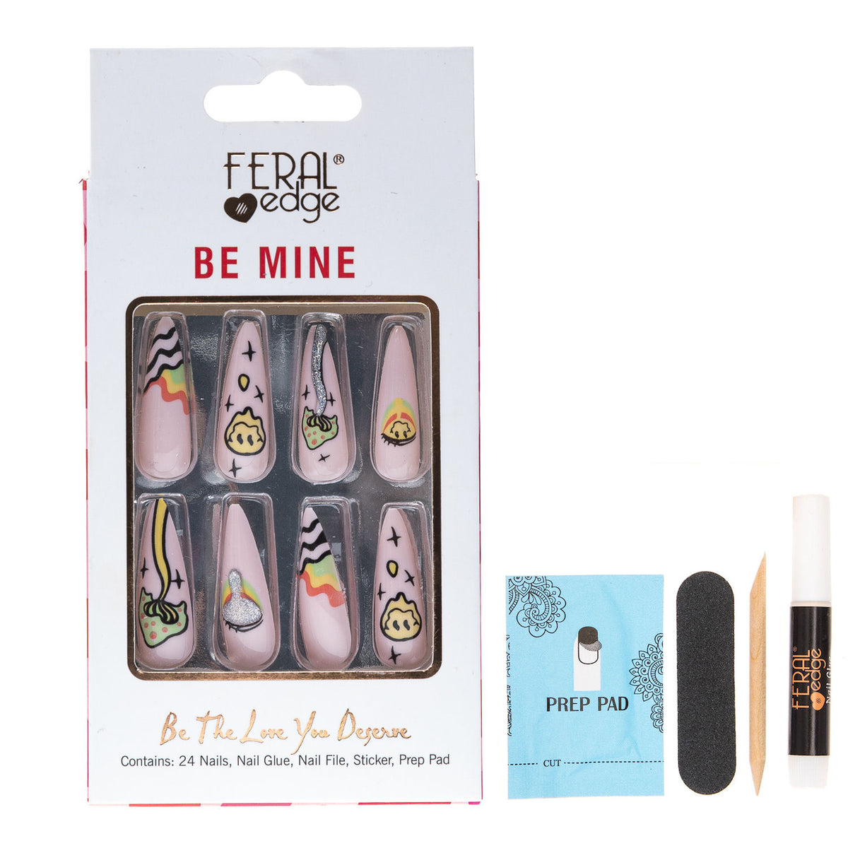 BE MINE MUSHROOM TRIP LONG NAIL SET