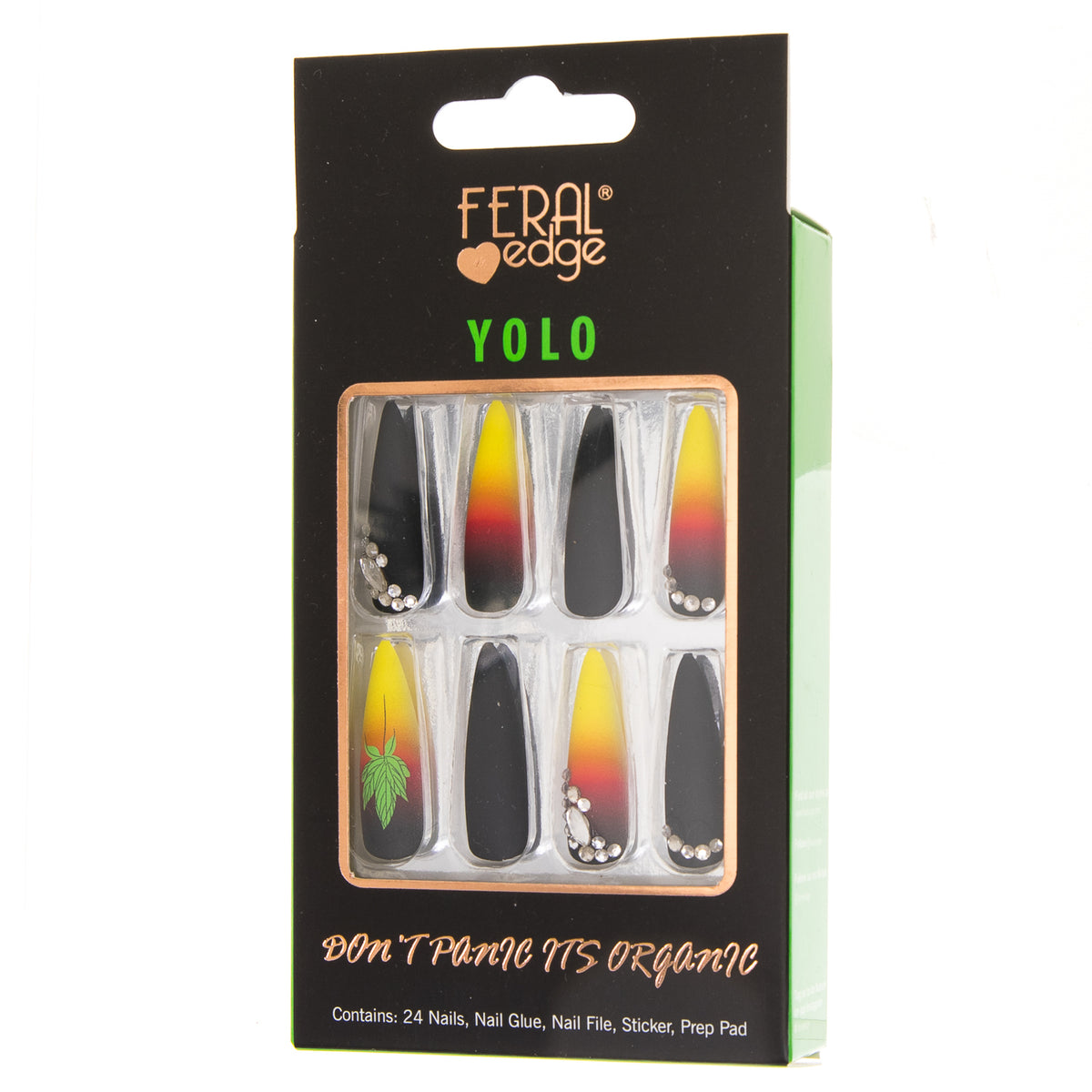 YOLO SUNSET BLACK RHINESTONES COLOR COMBO SET