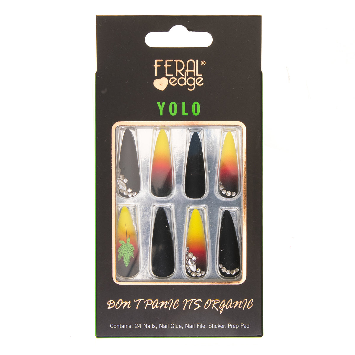 YOLO SUNSET BLACK RHINESTONES COLOR COMBO SET