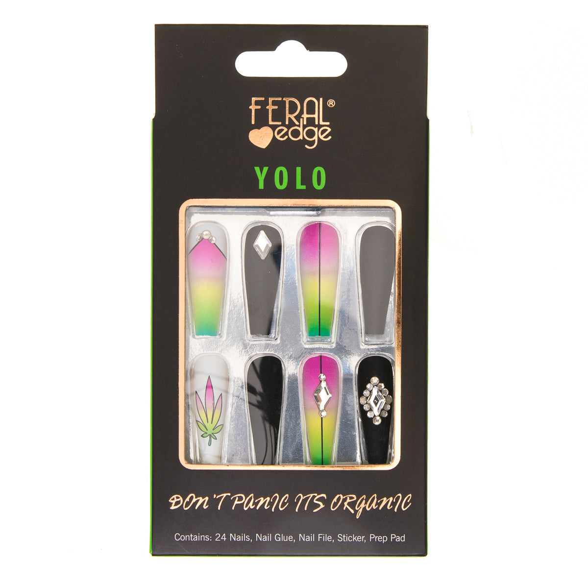 YOLO RHINESTONE TRI COLOR COMBO SET