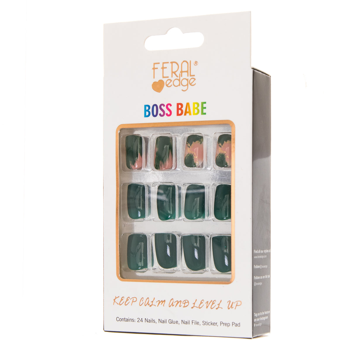 BOSS BABE GLOSSY GREEN PINK COMBO SET