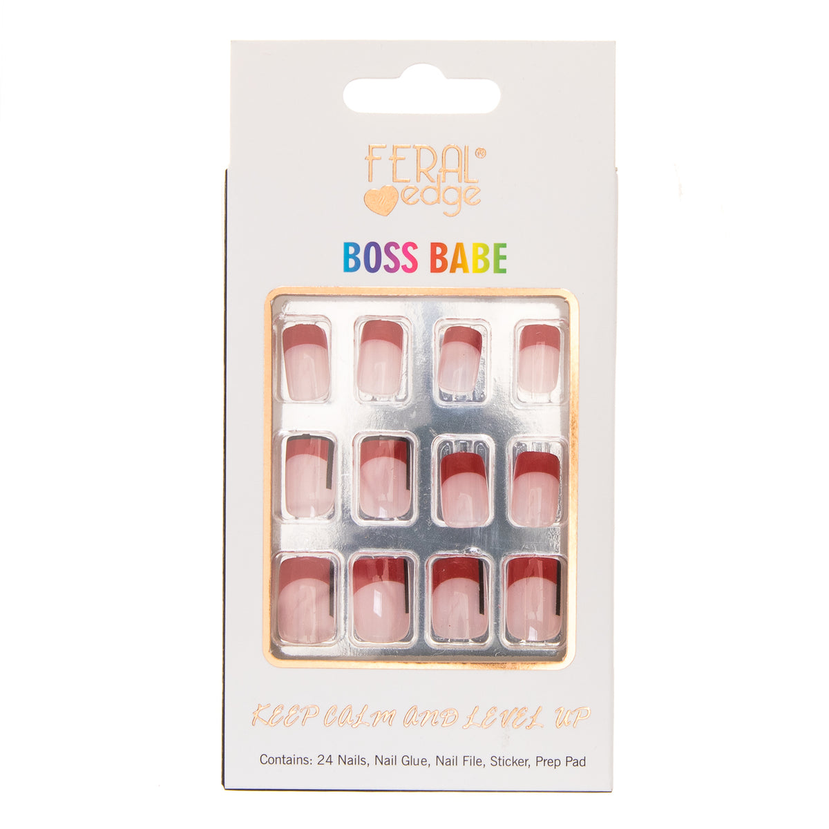 BOSS BABE SQUARE MID LENGHT FRENCH NAIL SET