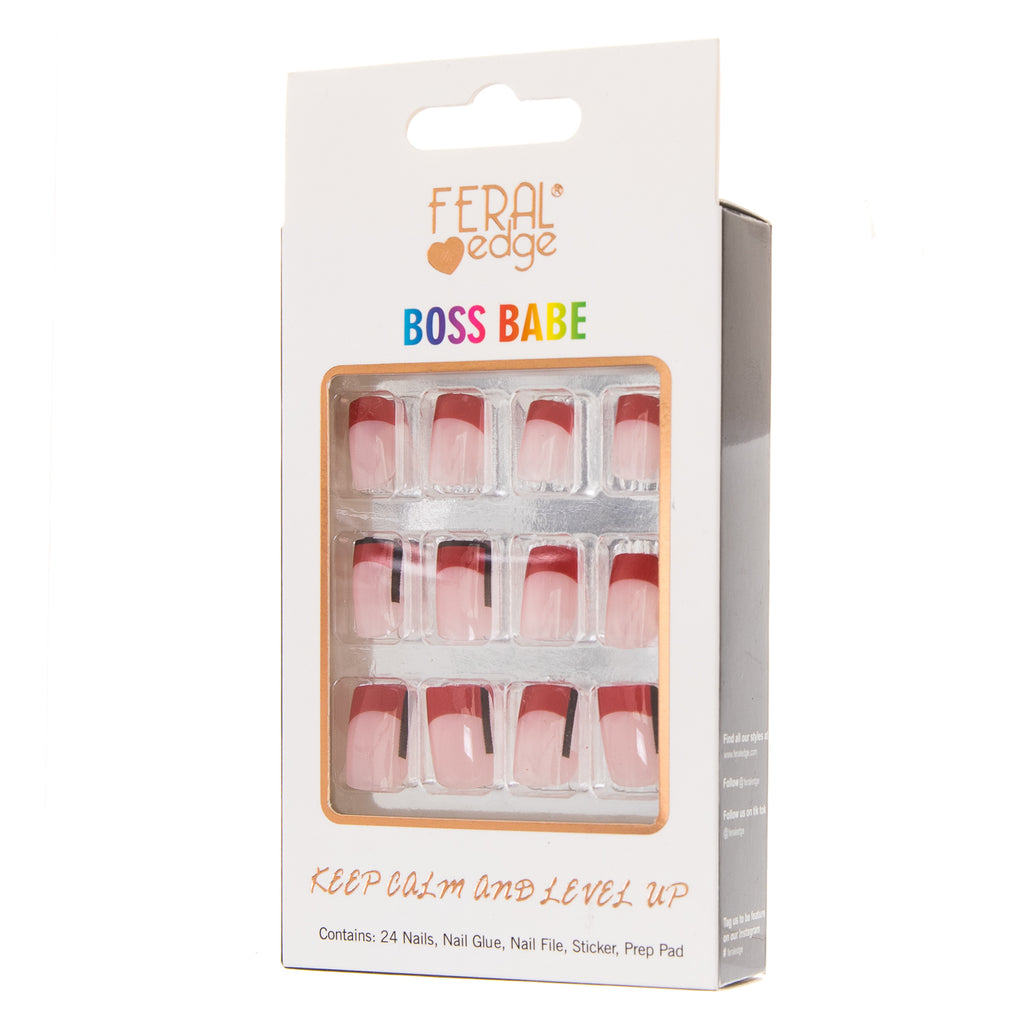 BOSS BABE SQUARE MID LENGHT FRENCH NAIL SET