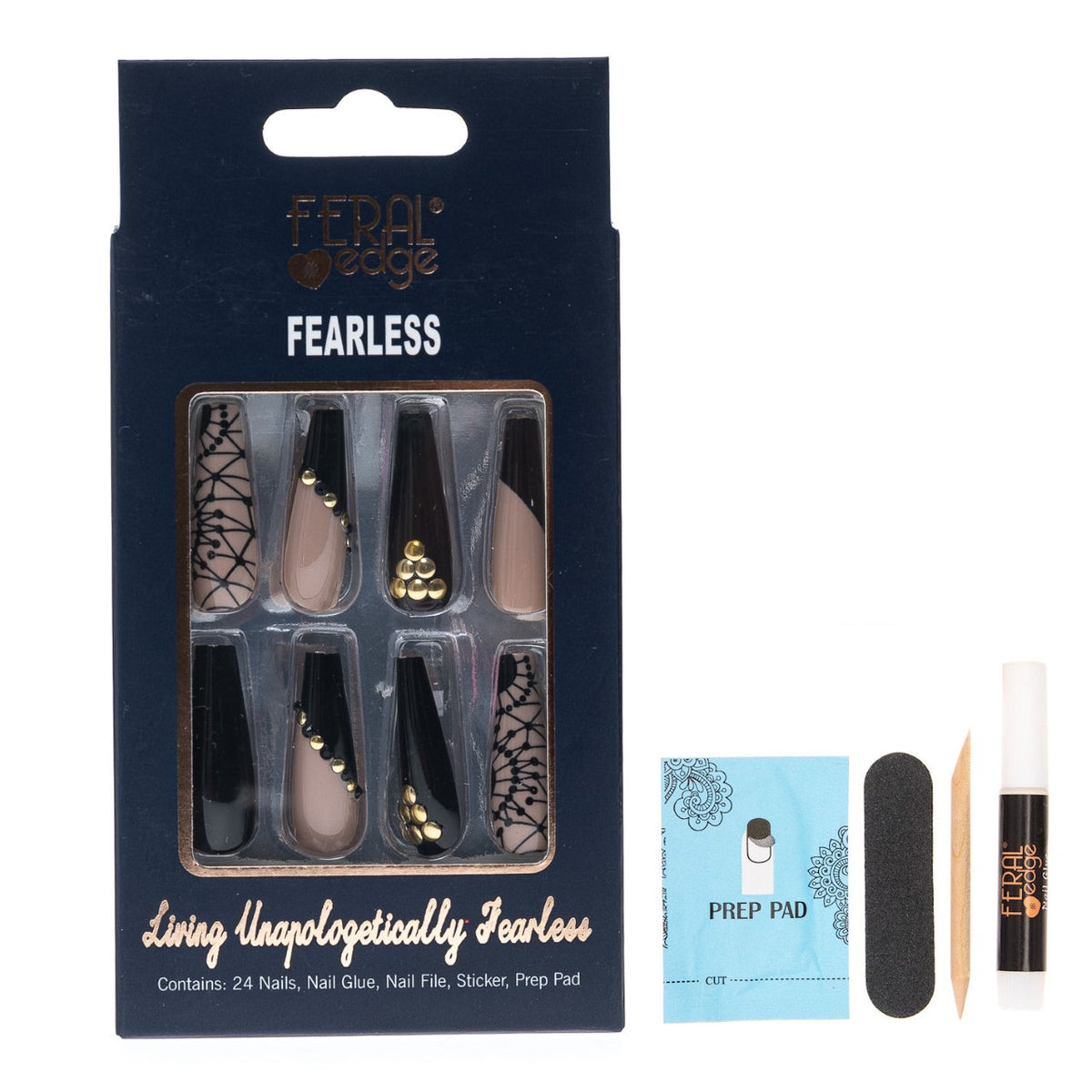 FEARLESS SOPHISTICATED BADDIE COFFIN NAIL SET