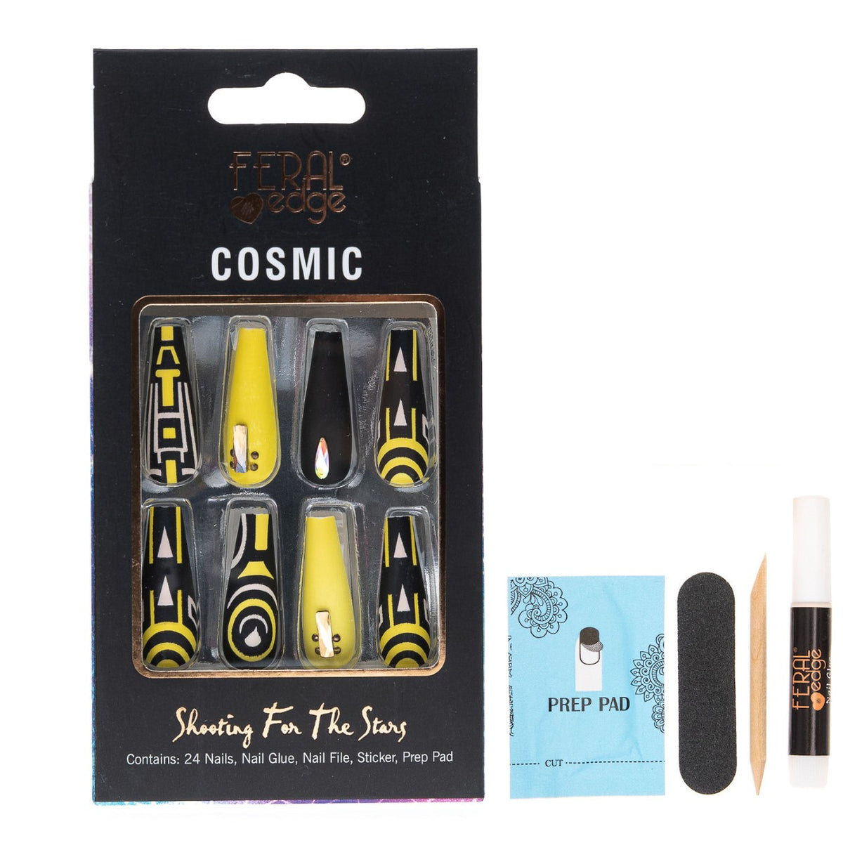 COSMIC QUEEN B LUXOR HIEROGLYPHS LONG NAIL SET