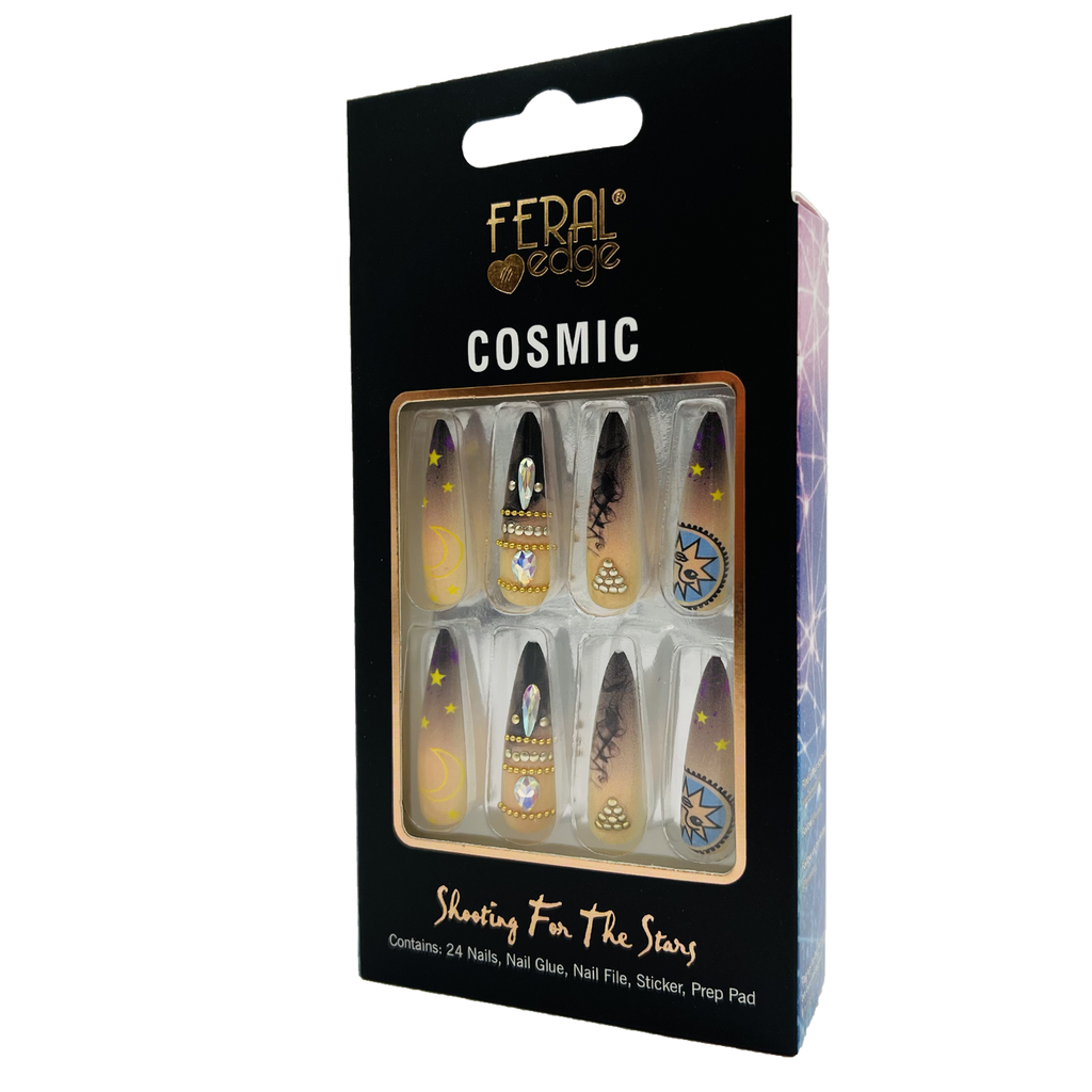 COSMIC GYPSY UNIVERSE STARS LONG NAIL SET