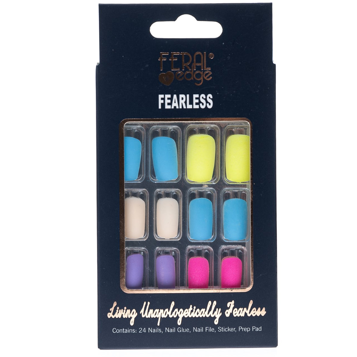 FEARLESS TASTY NEON SHORT SQUARE NAIL SET